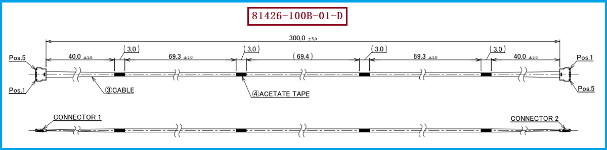 I-PEX 81426-100B-01-D极细同轴线束