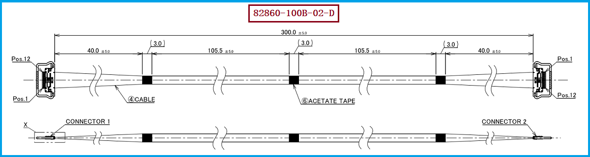 I-PEX 82860-100B-02-D极细同轴线束 I-PEX 82860-100B-02-D极细同轴线束