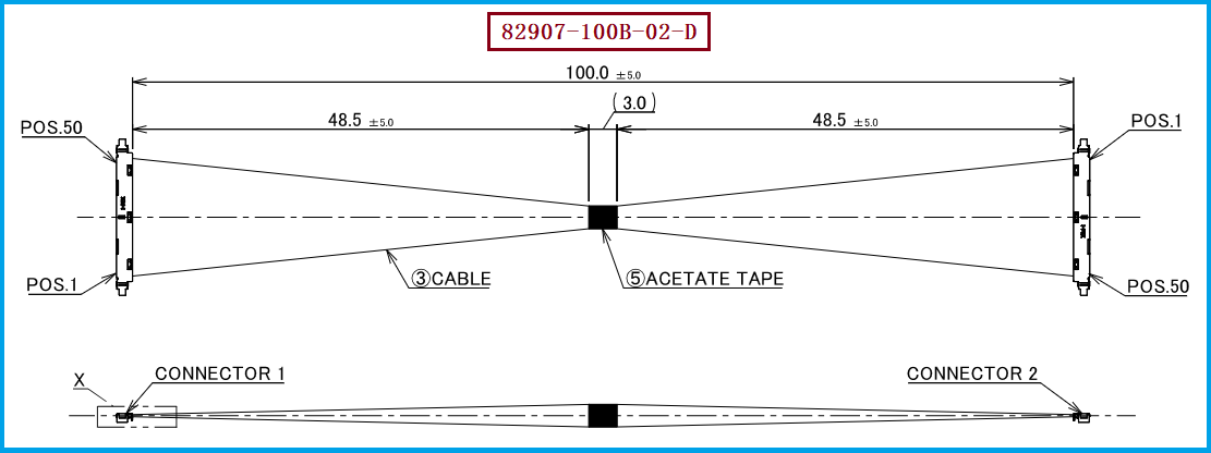 I-PEX 82907-100B-02-D极细同轴线束